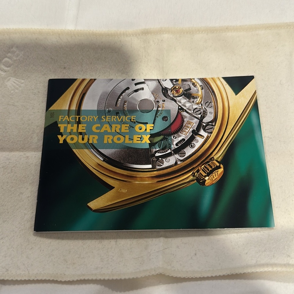 ROLEX FACTORY SERVICE CARE BOOK AND ROLEX CLEANING CLOTH - Picture 3 of 8